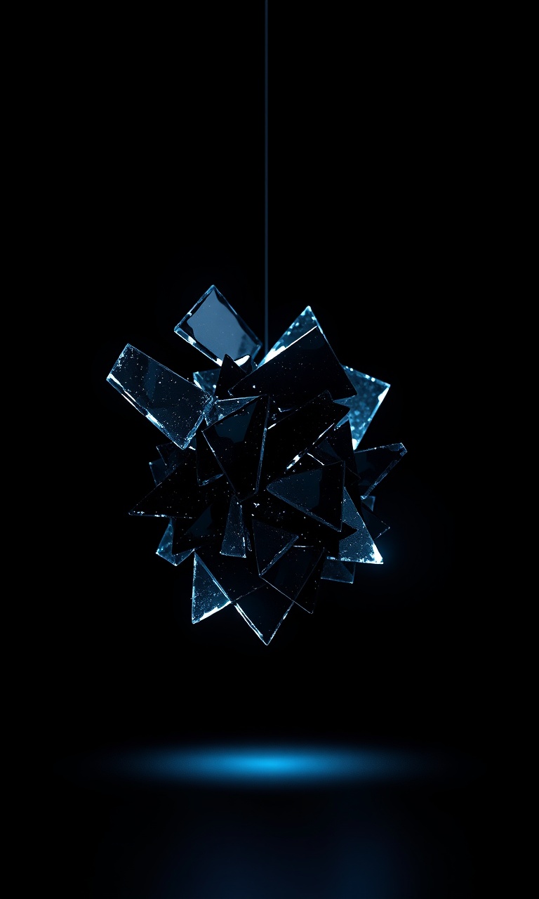 Shatterglass · Edge-Lit — Obsidian Geometry tough phone case