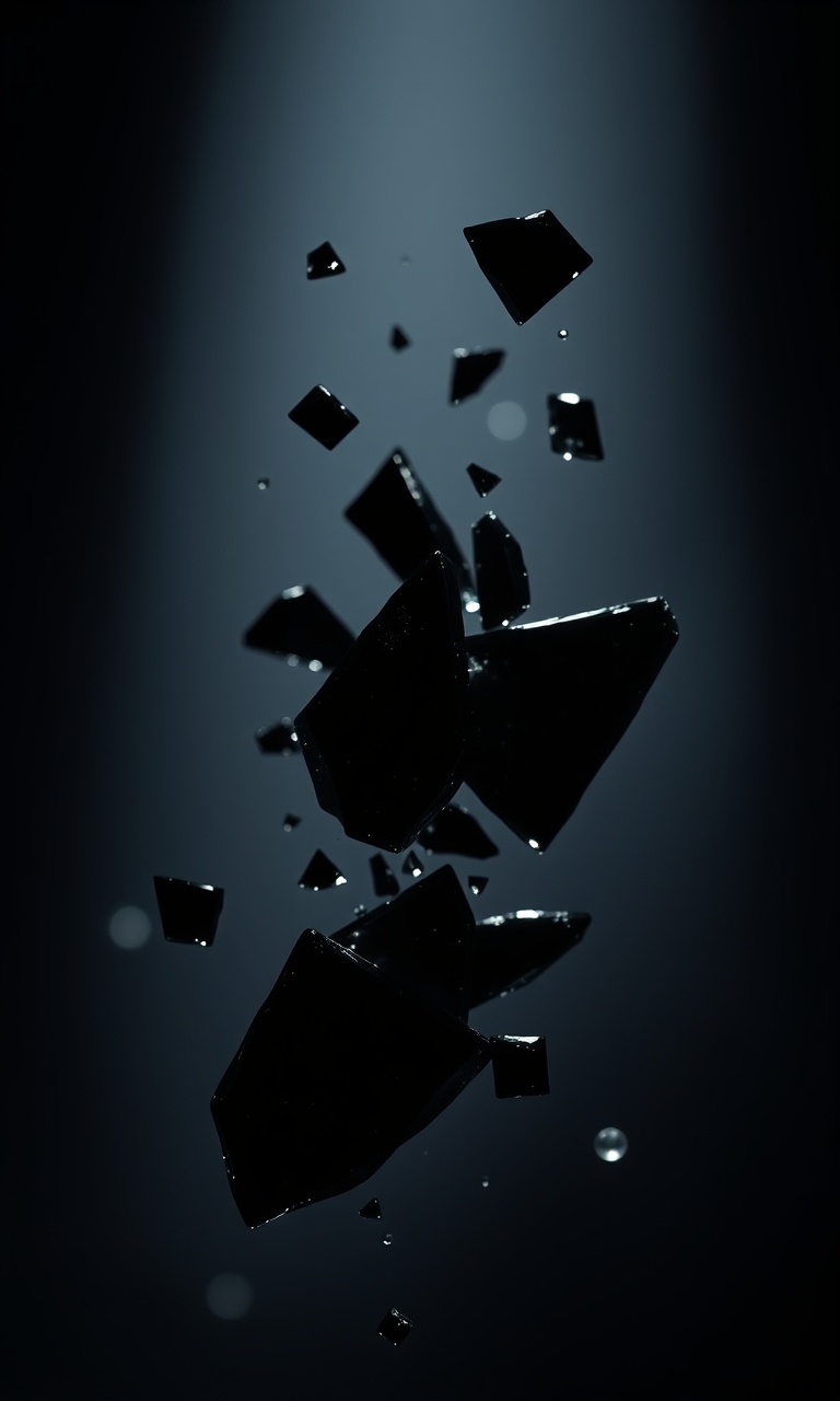 Shatterglass · Macro — Obsidian Geometry tough phone case