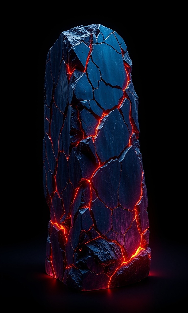 Monolith · Edge-Lit — Obsidian Geometry tough phone case