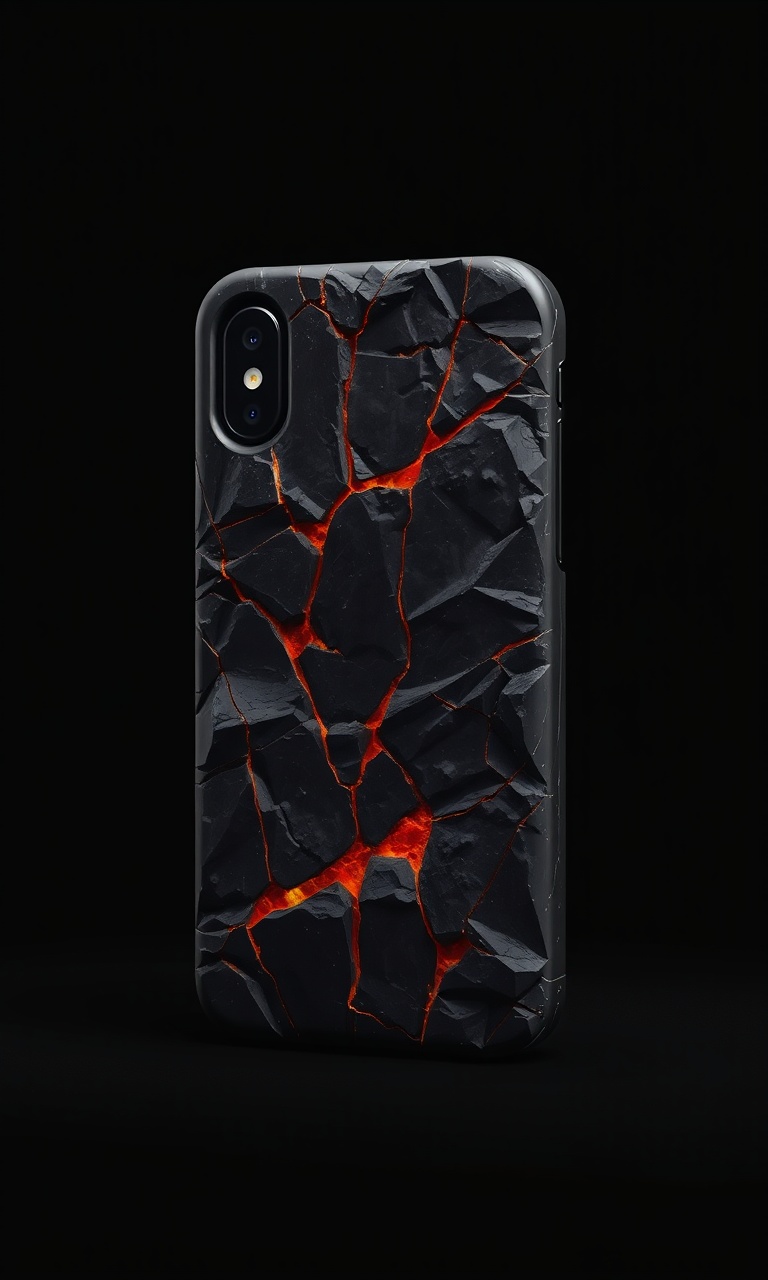 Monolith · Relief — Obsidian Geometry tough phone case