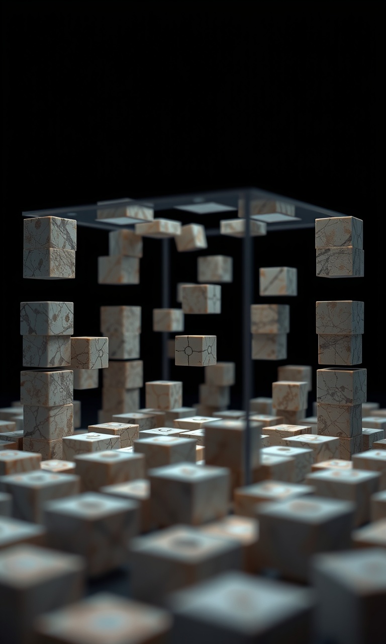 Void Cubes · Macro — Obsidian Geometry tough phone case