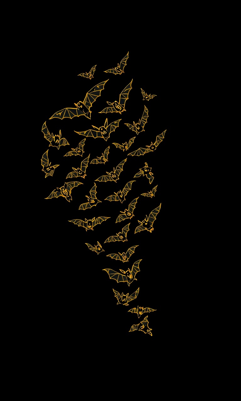 Bat Spiral · Gilded Line — Phantom Fauna tough phone case