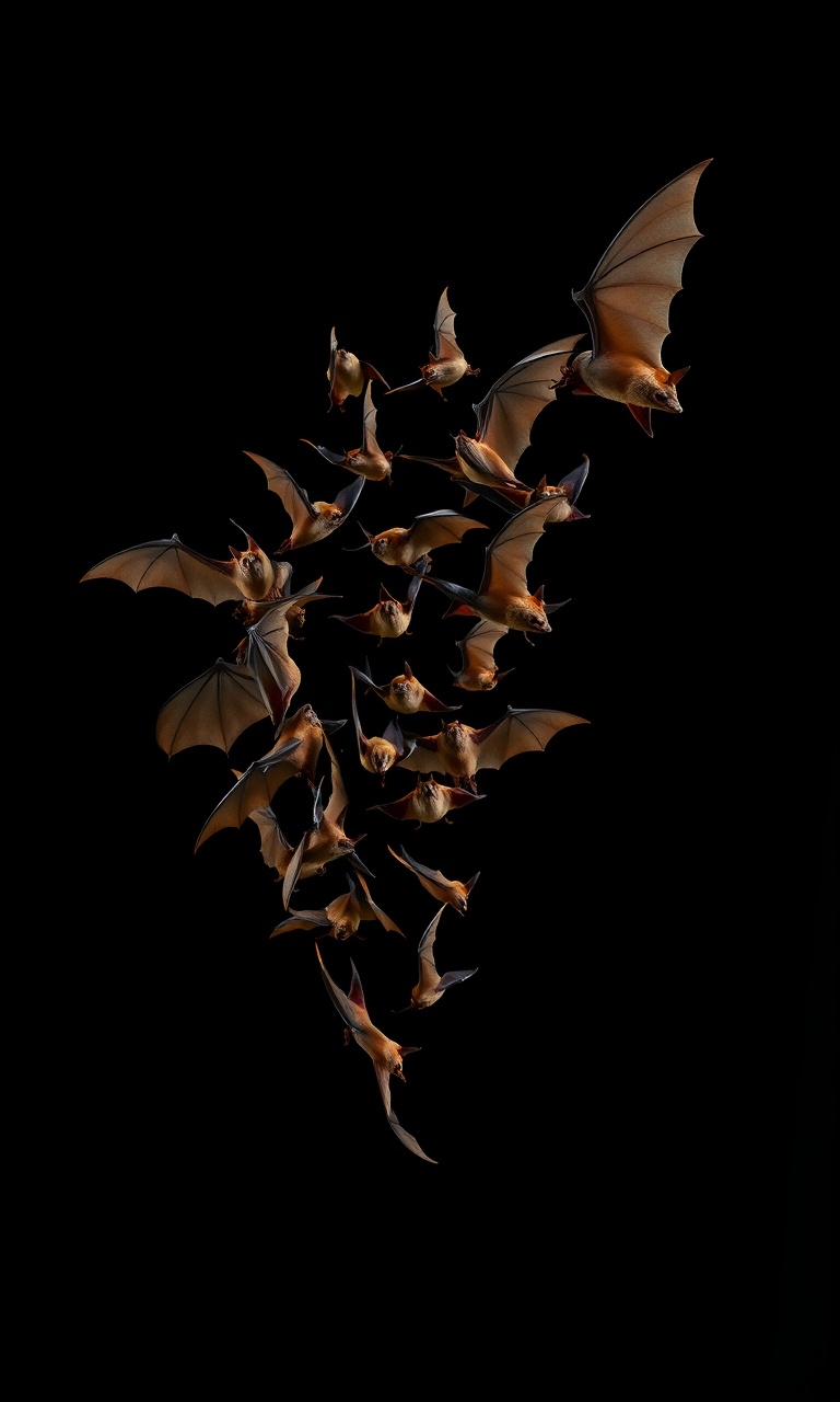 Bat Spiral · Portrait — Phantom Fauna tough phone case