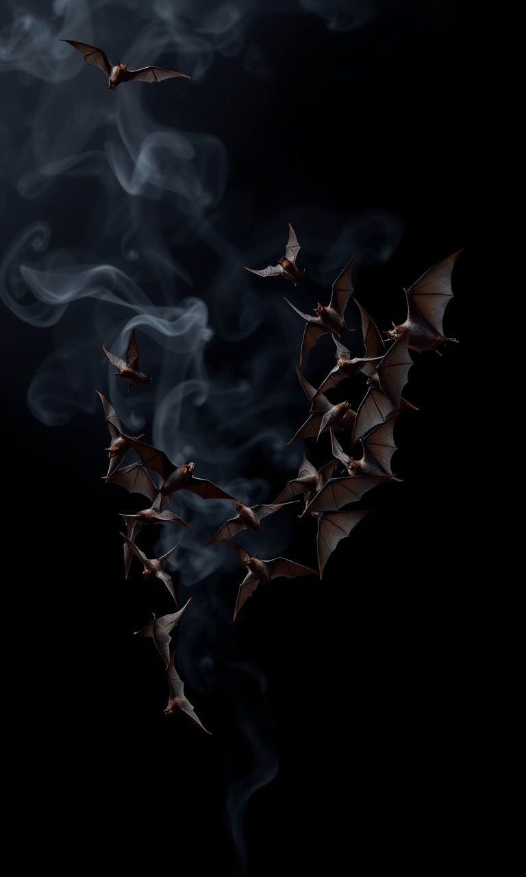 Bat Spiral · Smoke — Phantom Fauna tough phone case