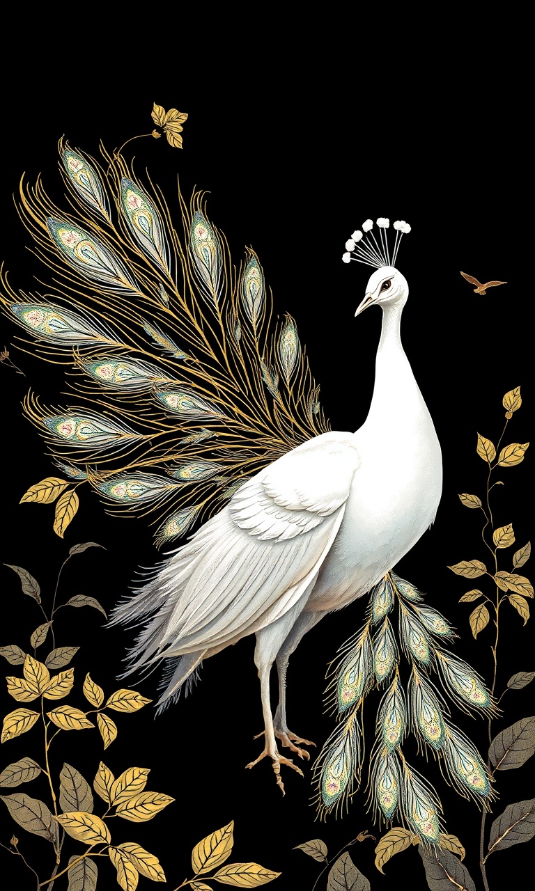 Pale Peacock · Gilded Line — Phantom Fauna tough phone case