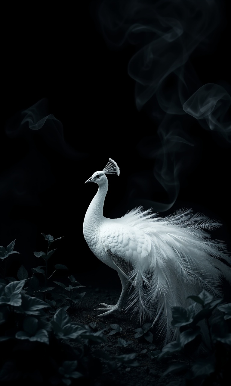 Pale Peacock · Smoke — Phantom Fauna tough phone case