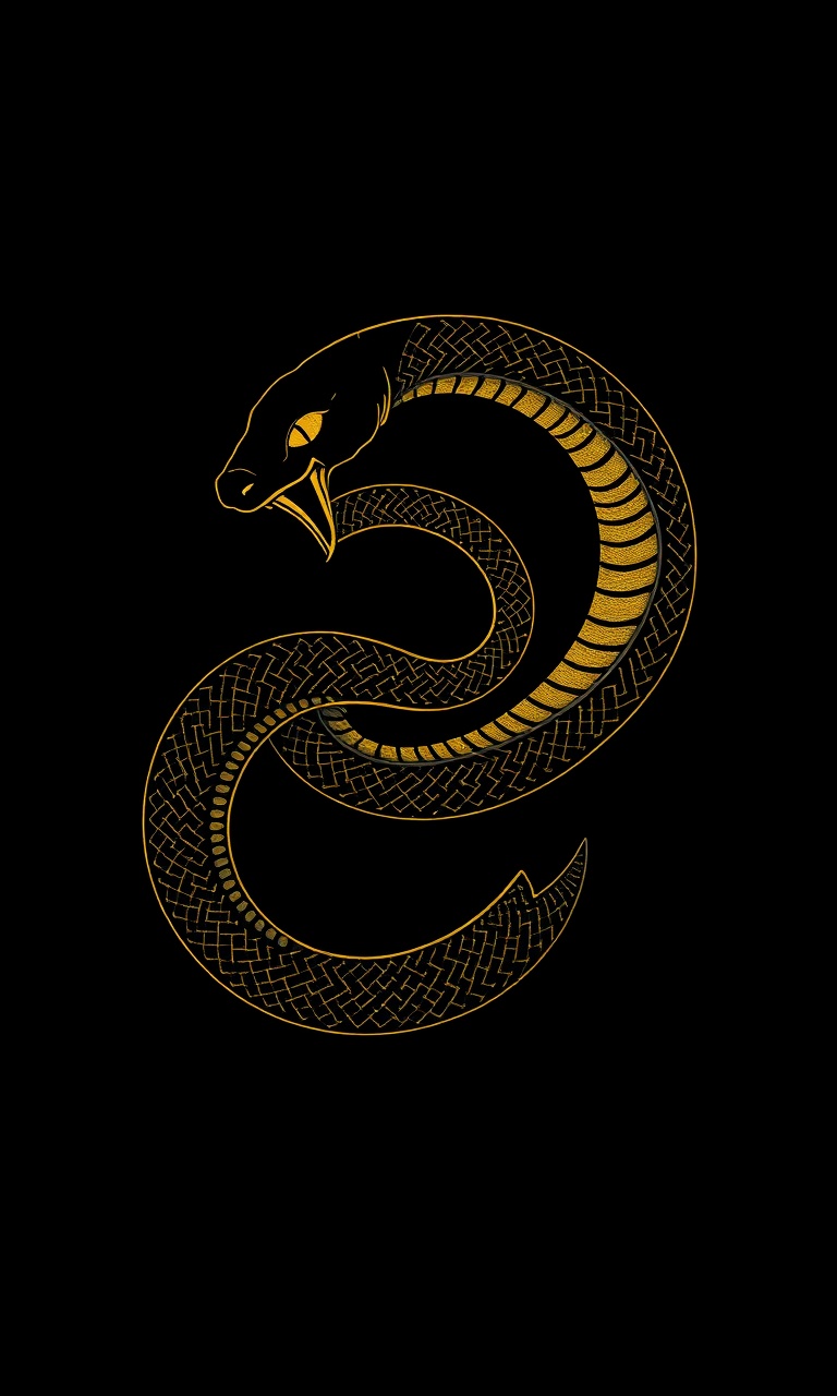 Serpent Coil · Gilded Line — Phantom Fauna tough phone case