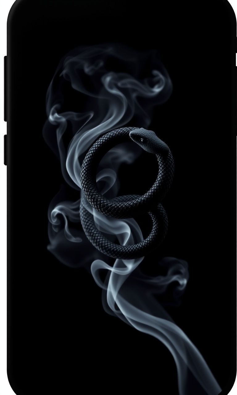 Serpent Coil · Smoke — Phantom Fauna tough phone case
